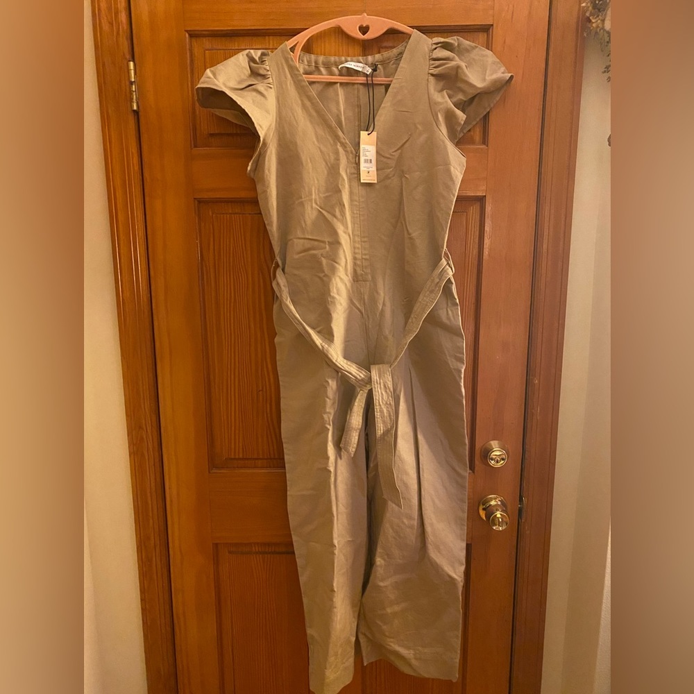Rebecca Minkoff “Zina Jumpsuit” small, new with tags. Sandy light brown color.